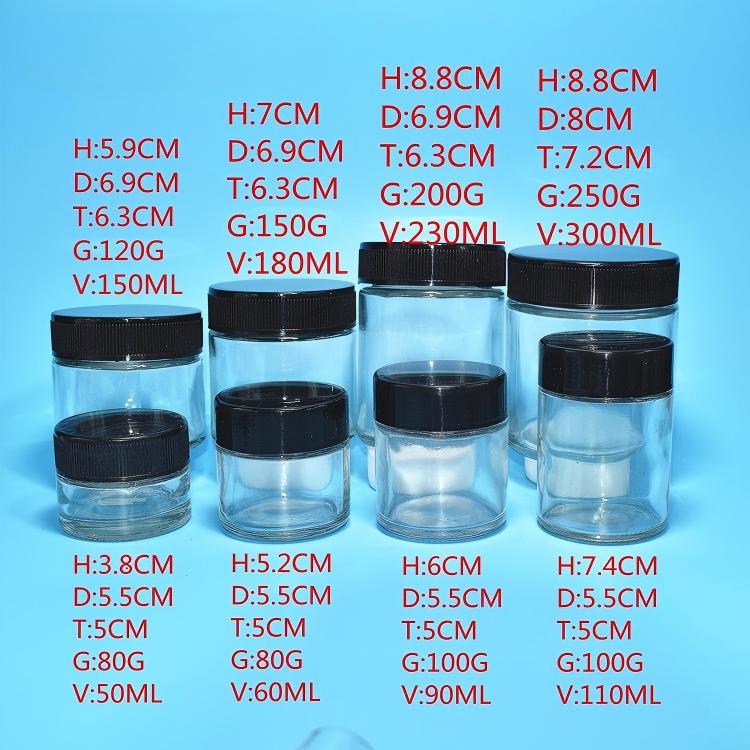50mm cannabis packaging glass jar with child resistant cap mihaa packaging